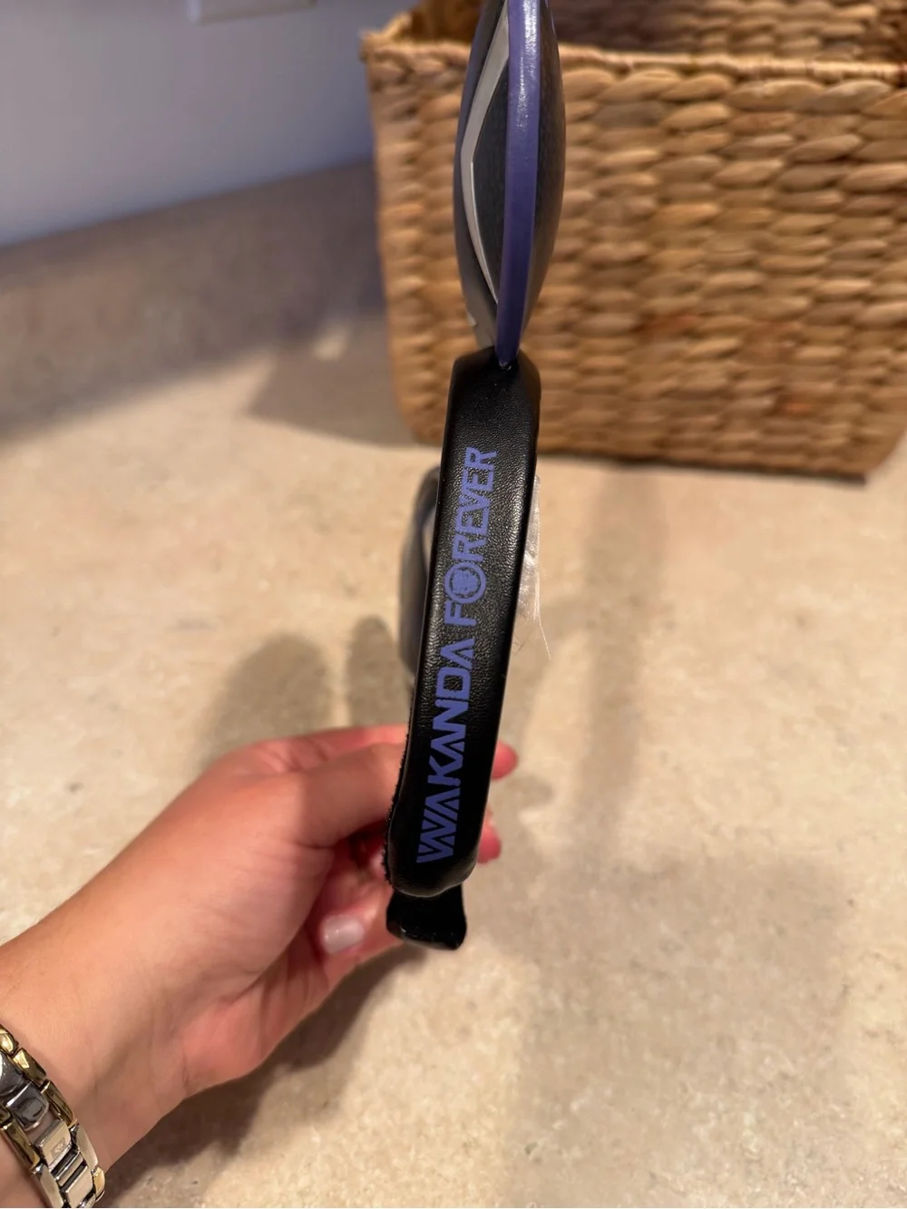 Disney Black Panther Black and Silver Superhero Mouse Ear Headband